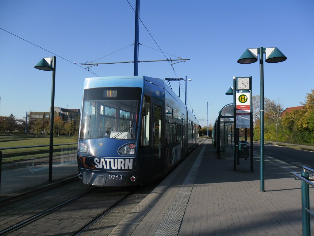 TW 0753 an der Schleife Wenden/Heideblick am 23.10.2011.