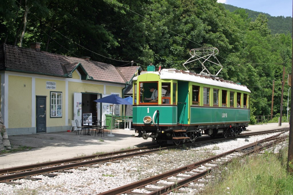 TW-1 der Hllentalbahn im Lokalbhf. Payerbach am 24.6.12
