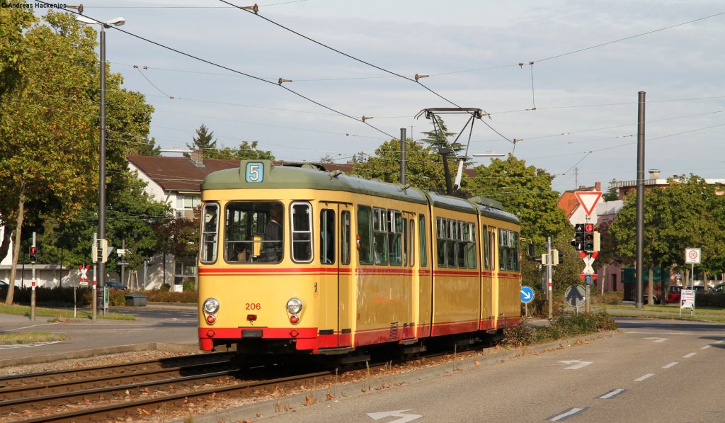 TW 206 als 5 nach Rintheim in Rintheim 20.9.12