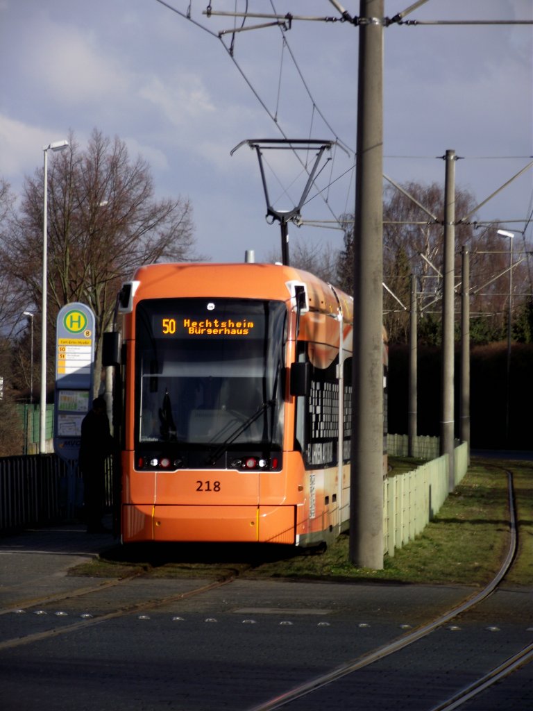 Tw 218 Stadler Variobahn der MVG in Mainz am 21.02.13