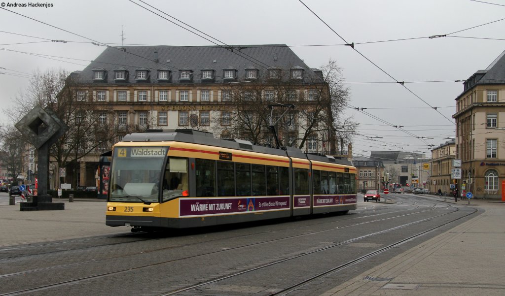 TW 235 als 4 nach Waldstadt am HBf 19.3.11