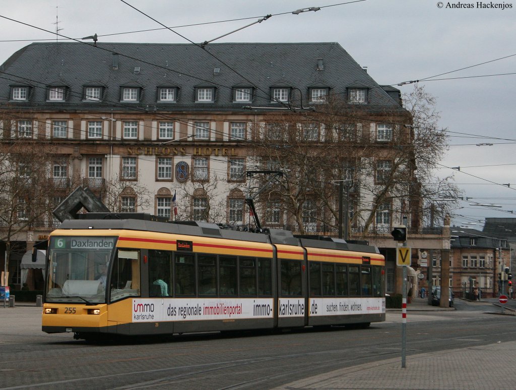 Tw 255 als 6 nach Daxladen am Hbf 20.3.10