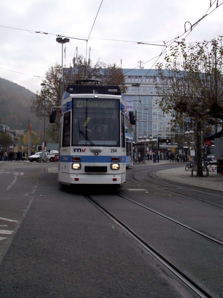 Tw 264 in Heidelberg Bismarckplatz am 18.11.11