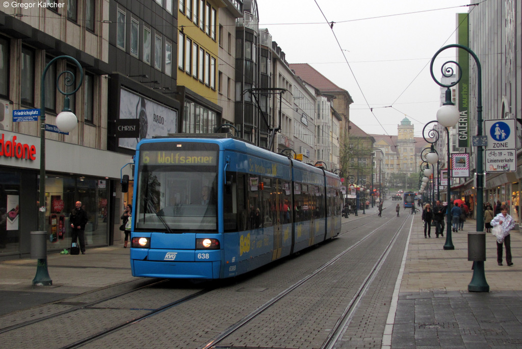 TW 638 in der oberen Knigsstrae Kassel am 05.05.2012.