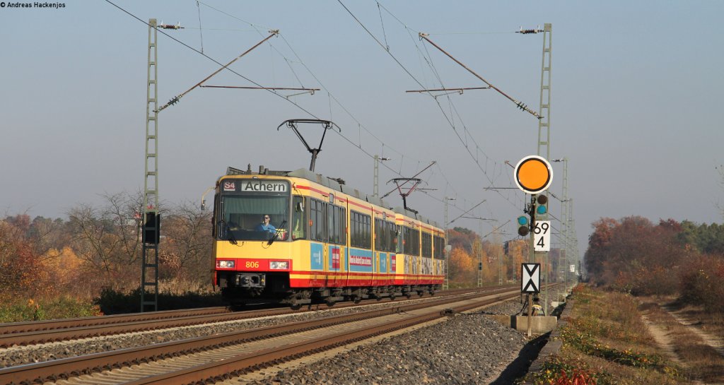Tw 806 und Tw 807 als S4 nach Achern bei Forchheim 13.11.12