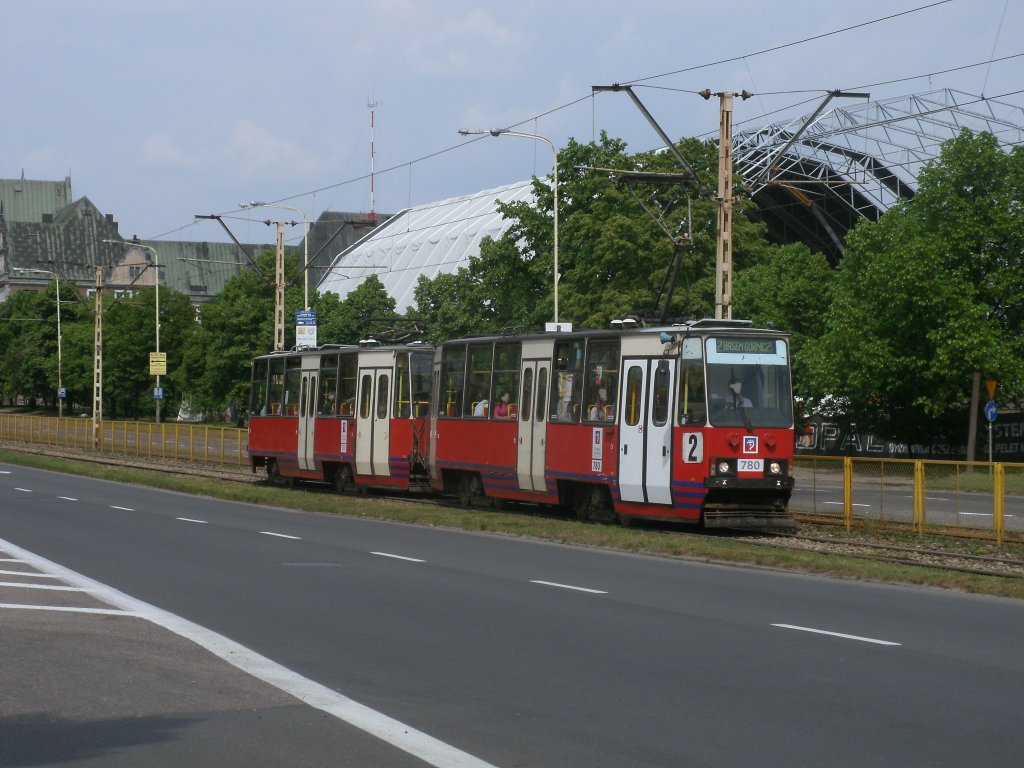Tw780 unterwegs,am 14.Mai 2011,in der Energetykow in Szczecin.