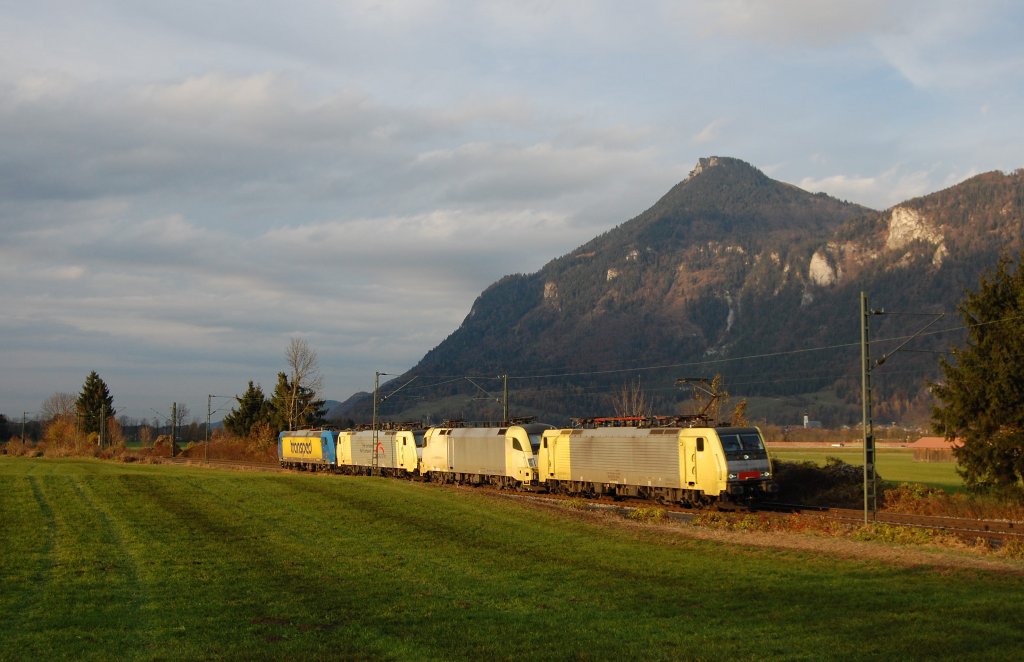 TX Logistik Lokzug am 06.11.2010 bei Oberaudorf