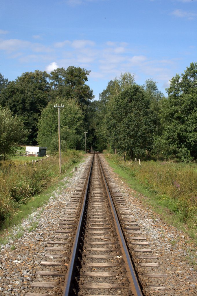 Typisch fr die Lnitzgrundbahn bei Cunnerswalde....12.08.2012 11:03 Uhr