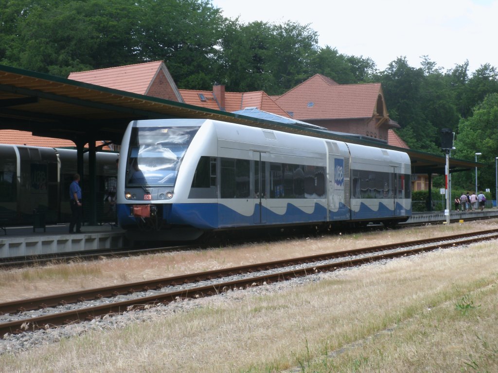 UBB 646 125,am 23.Juni 2012,im Bahnhof Heringsdorf.