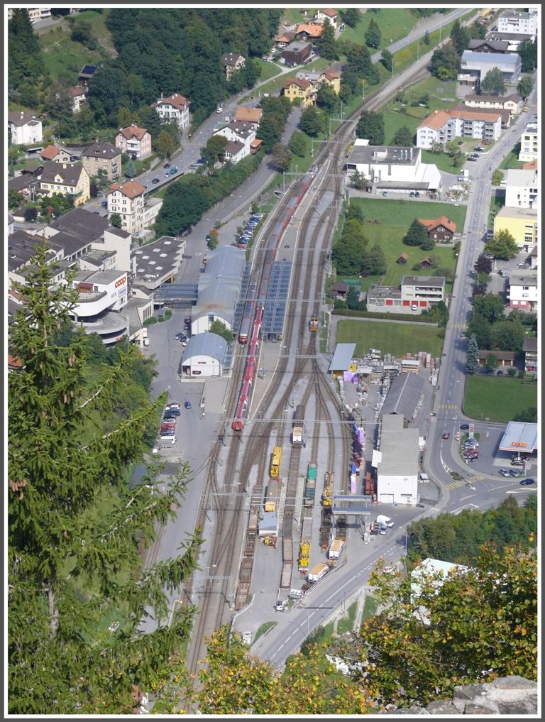 berblick ber den Bahnhof Thusis. (12.09.2010)