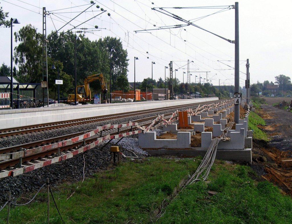 Umbau Bahnhof Vhrum, neue Grundierung und Trasse fr Bahnsteig Richtung Braunschweig