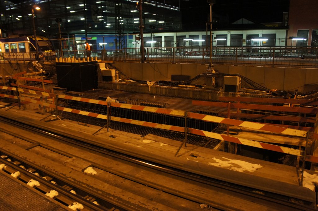 Umbau des Bahnhofs Ingolstadt - Aufnahme 03.02.2012