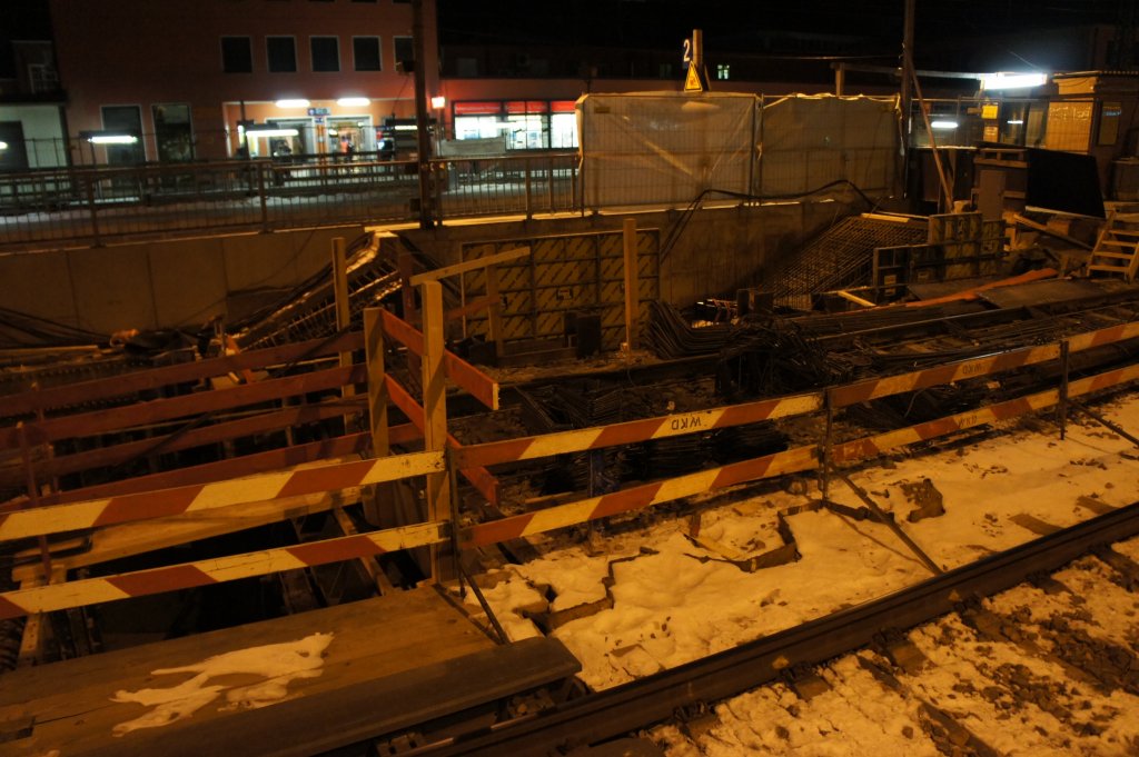 Umbau des Bahnhofs Ingolstadt - Aufnahme 03.02.2012