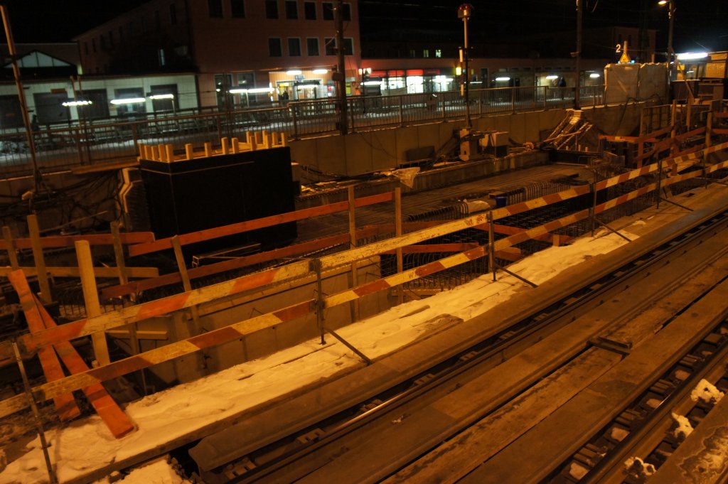Umbau des Bahnhofs Ingolstadt - Aufnahme 03.02.2012