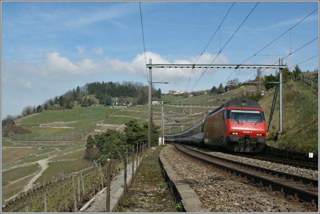 Und einen Augenblick spter rollt die Re 460 085-4 mit ihrem IR 2525 nach Luzern an mir vorbei.
1. April 2011