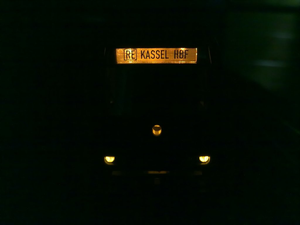 Und hier der Triebkopf bei Nacht 