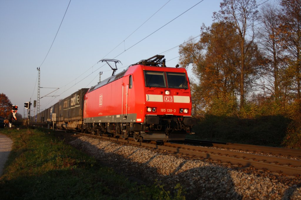 Und mein letztes Foto vom 12.11.11 bei Rastatt zeigt die 185 139-3