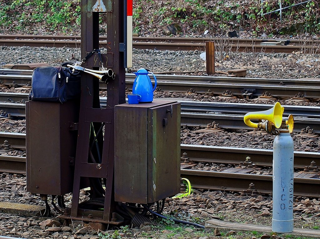 Utensilien eines Sipo, gesehen am 10.02.2011 in Aachen West.