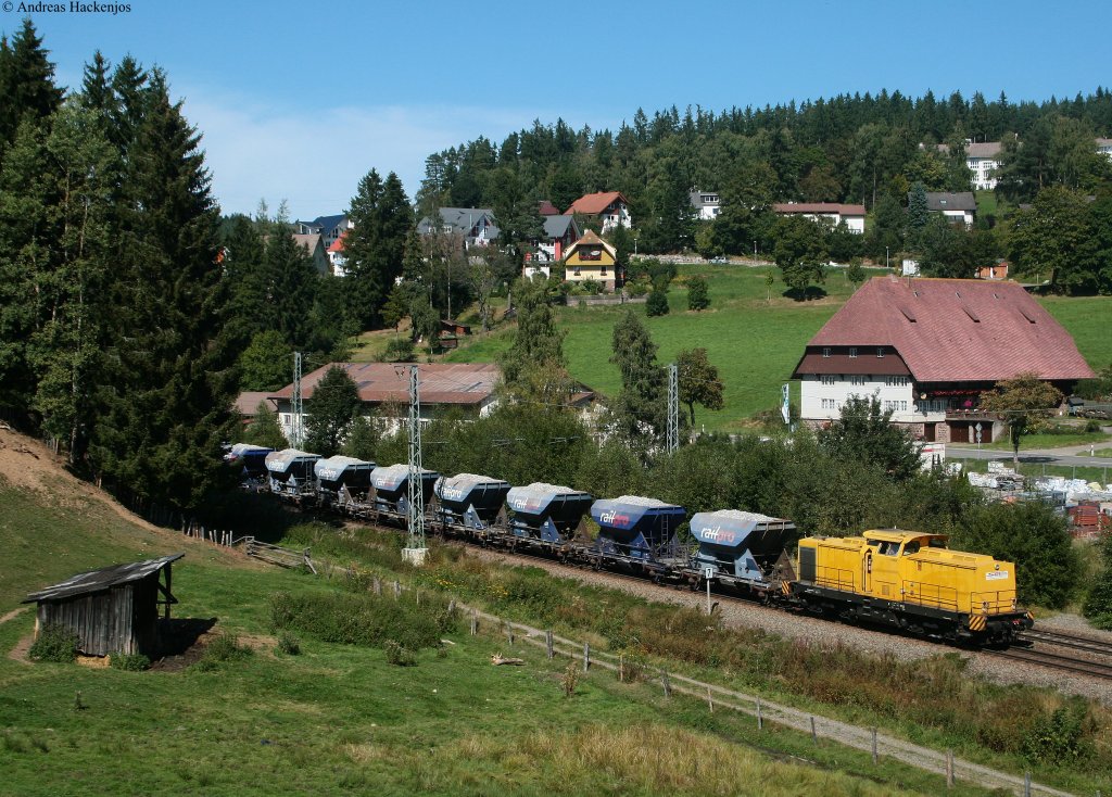 V 150.02 der SLG und 272 204-9 (Zugschluss) mit dem DBV 98217 (Steinach(Baden)-Villingen(Schwarzw)) am km 69,1 9.9.09