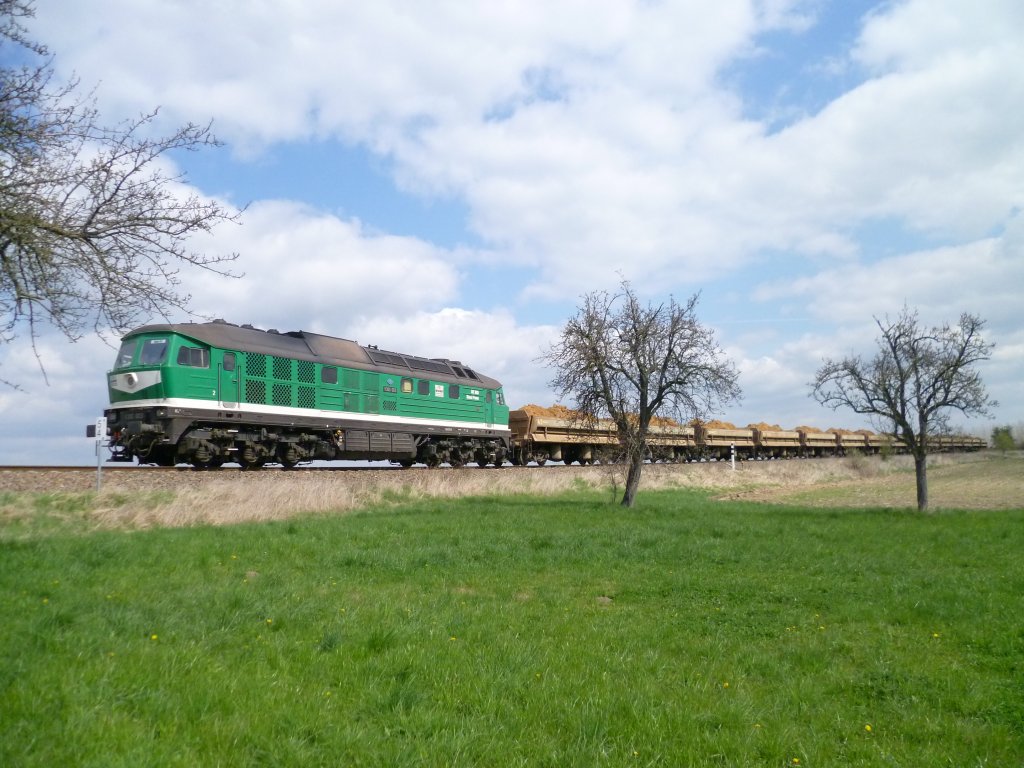 V 300 003 fhrt am 17.04.12 durch Grobraunshain Richtung Ronneburg.