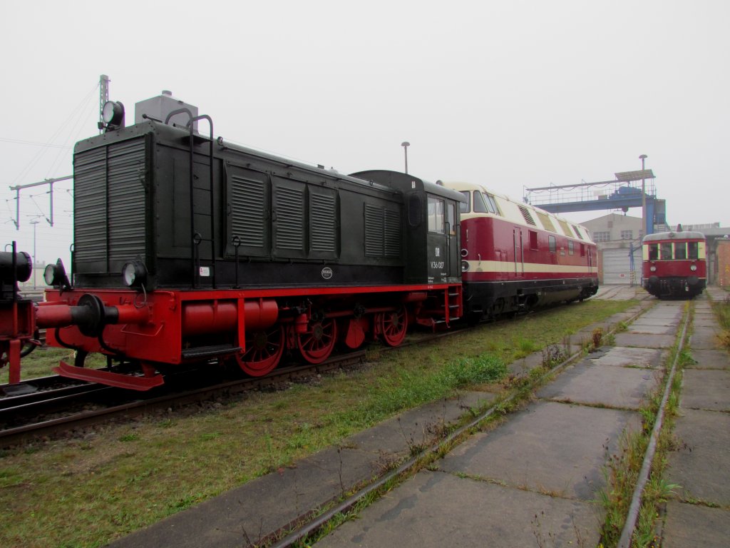 V 36 027 am 10.11.2011 im Eisenbahn und Technik Museum Schwerin