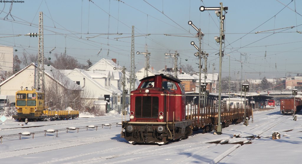 V100 1041 mit dem DBV 92475 (Villingen(Schwarzw)-Tuttlingen) bei der Ausfahrt Villingen 12.12.12