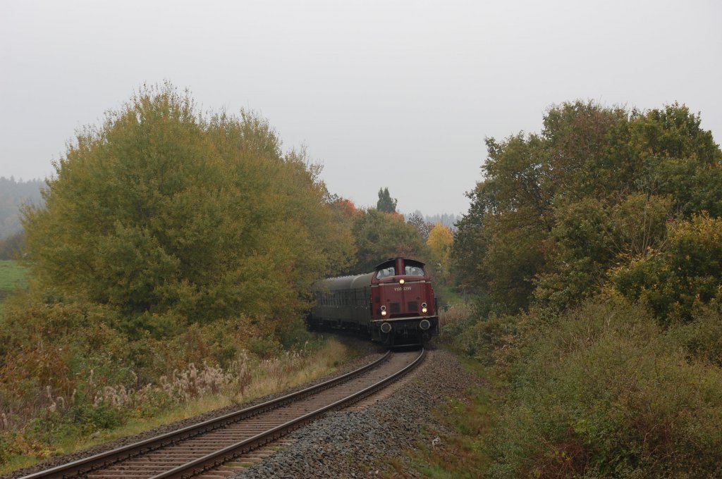 V100 2299 am 23.10.2010 bei Wiesenfeld