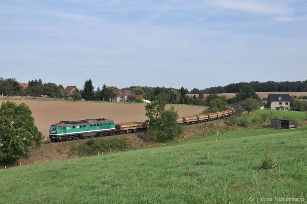 V300 001 -SAGO51- ex 232 404 mit Zug 66234 von Verladebahnhof Kayna nach Erzbunker am 17.09.2012 bei Frankenau