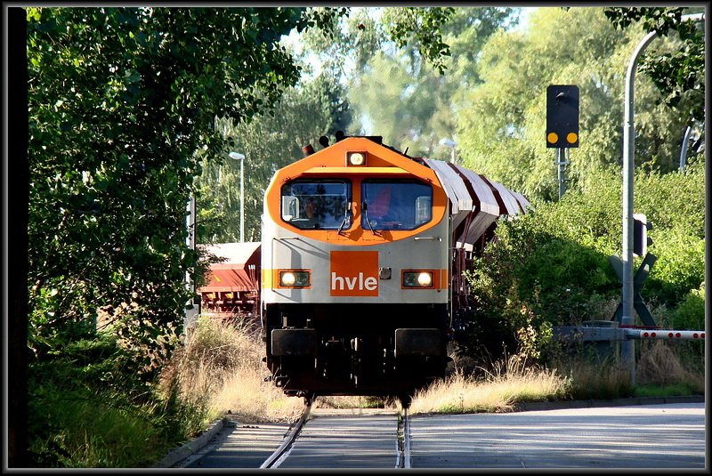 V330.1 -hvle- tastet sich vorsichtig an die Strae ran. Ist zwar alles per B abgesichert aber man wei ja nie... Ziel ist der Stralsunder Sdhafen.   am 14.08.09 