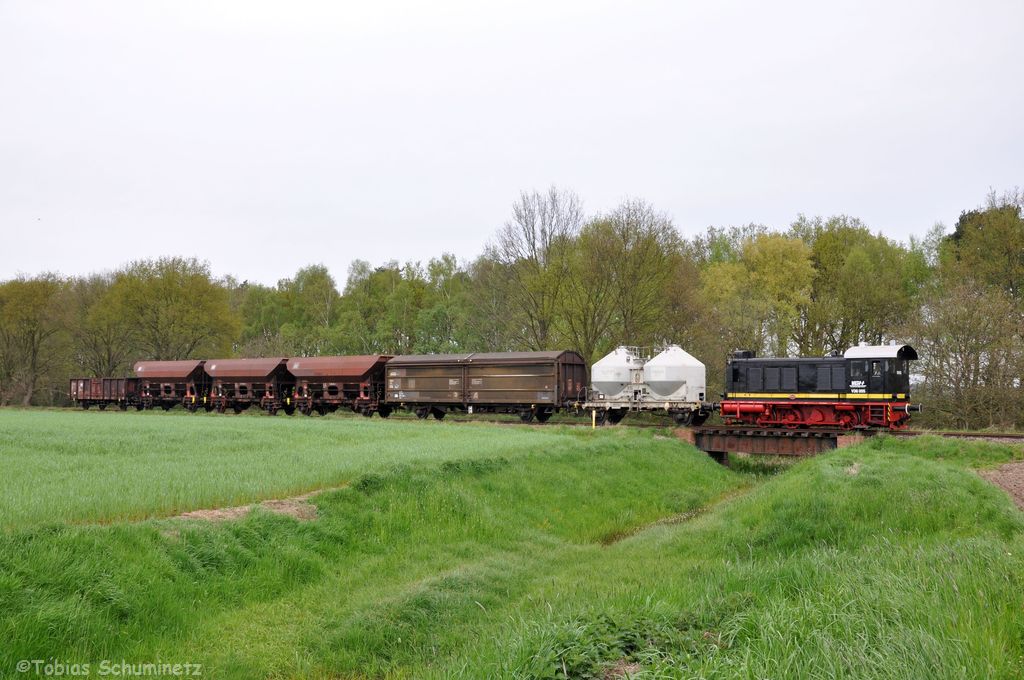 V36 005 mit Fotogterzug am 29.04.2012 bei Hoya