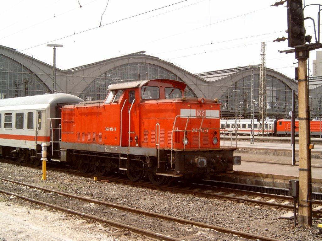 V60 (DR) - 346 846 - rangiert am 23.05.2003 in Leipzig-Hbf.