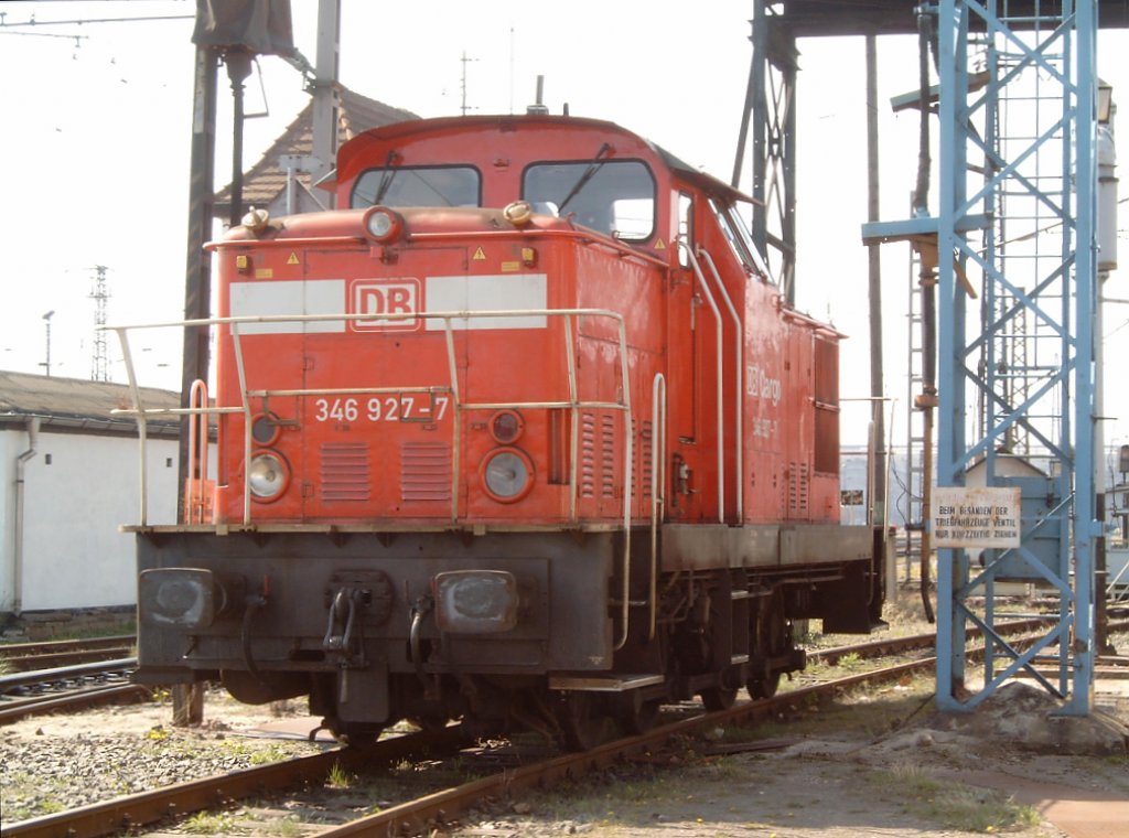 V60 (DR) - 346 927 - am 20.04.2003 im Bw Leipzig-Hbf-West.