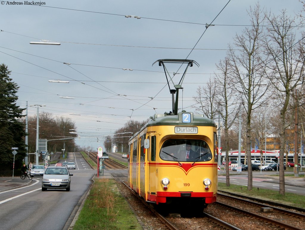 VBK 199 auf Sonderfahrt anllich der TSNV JHV in der Neureuterstrae 20.3.10