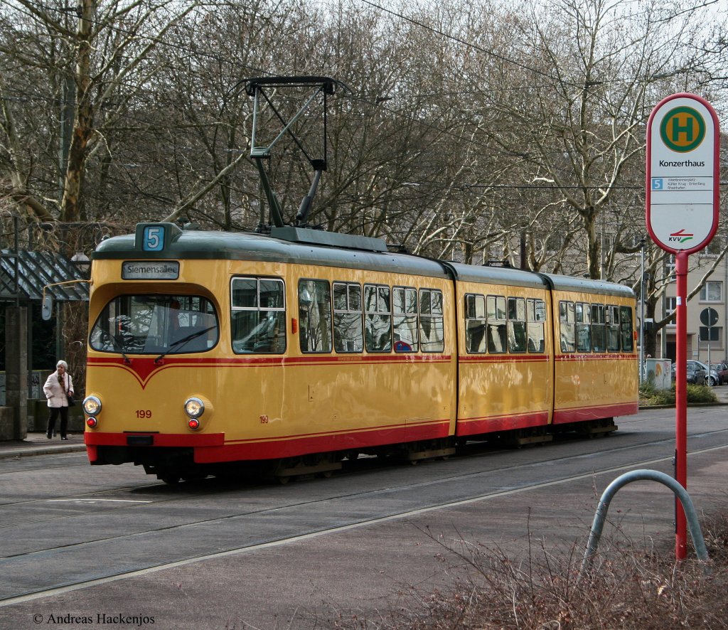 VBK 199 auf Sonderfahrt anllich der TSNV JHV  am Konzerthaus 20.3.10