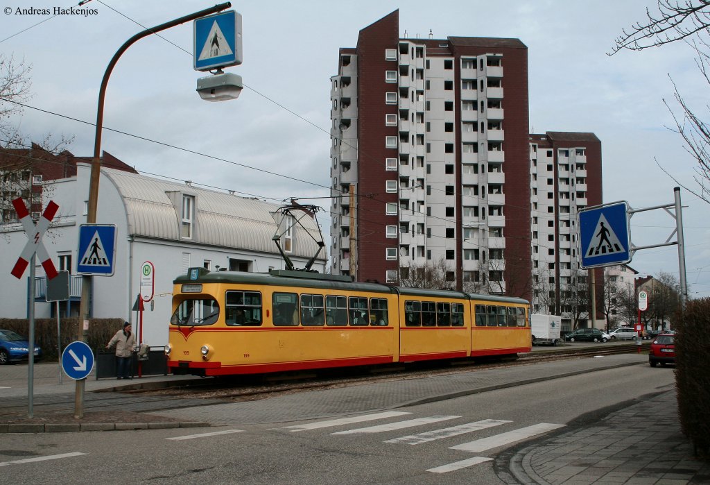 VBK 199 auf Sonderfahrt anllich der TSNV JHV  in der Forststrae 20.3.10