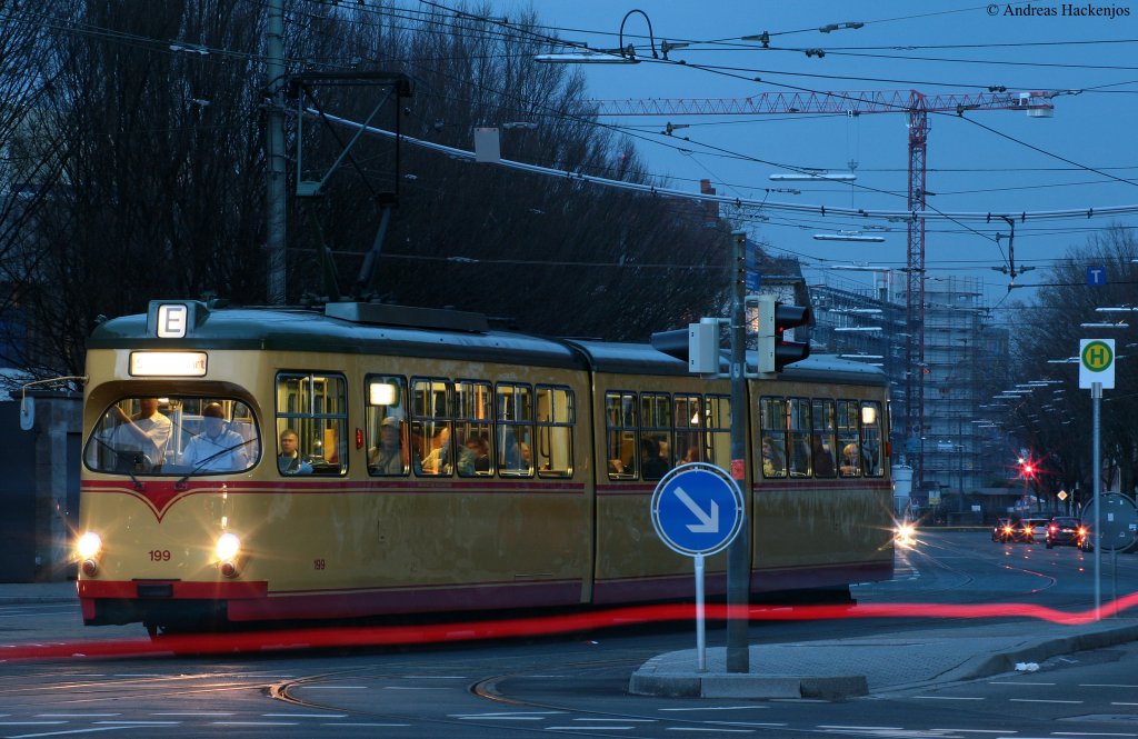 VBK 199 auf Sonderfahrt anlsslich der TSNV JHV an der Oberpostdirektion 20.3.10