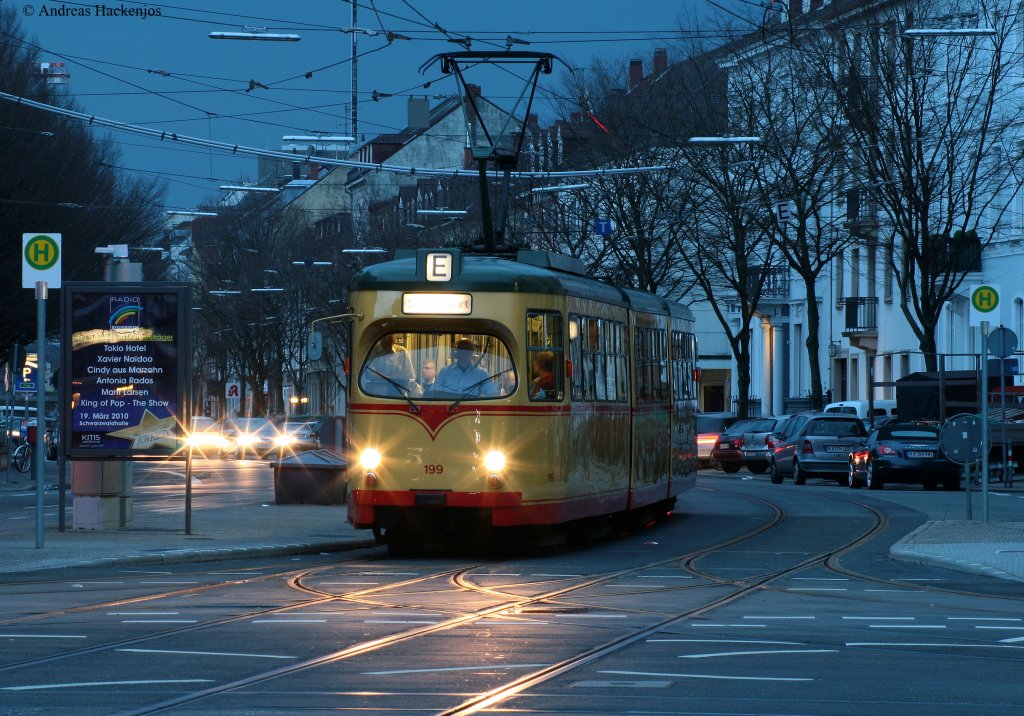 VBK 199 auf Sonderfahrt anlsslich der TSNV JHV an der Oberpostdirektion 20.3.10