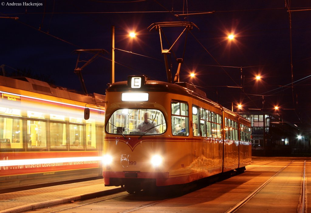 VBK 199 auf Sonderfahrt anlsslich der TSNV JHV an der Europahalle 20.3.10