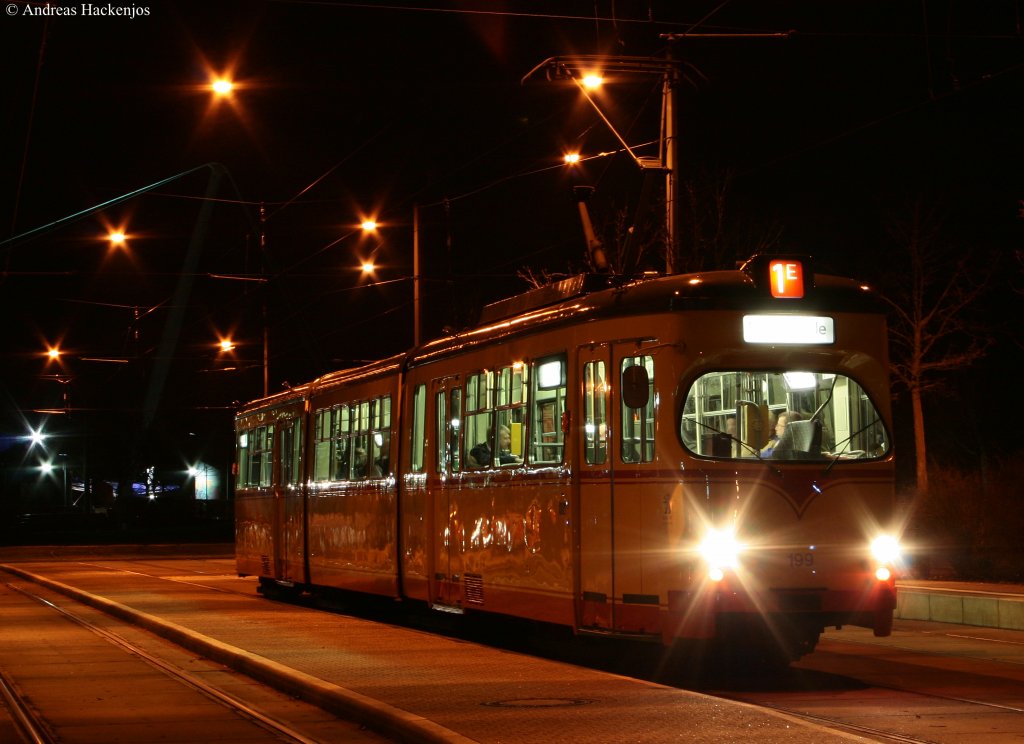 VBK 199 auf Sonderfahrt anlsslich der TSNV JHV an der Europahalle 20.3.10