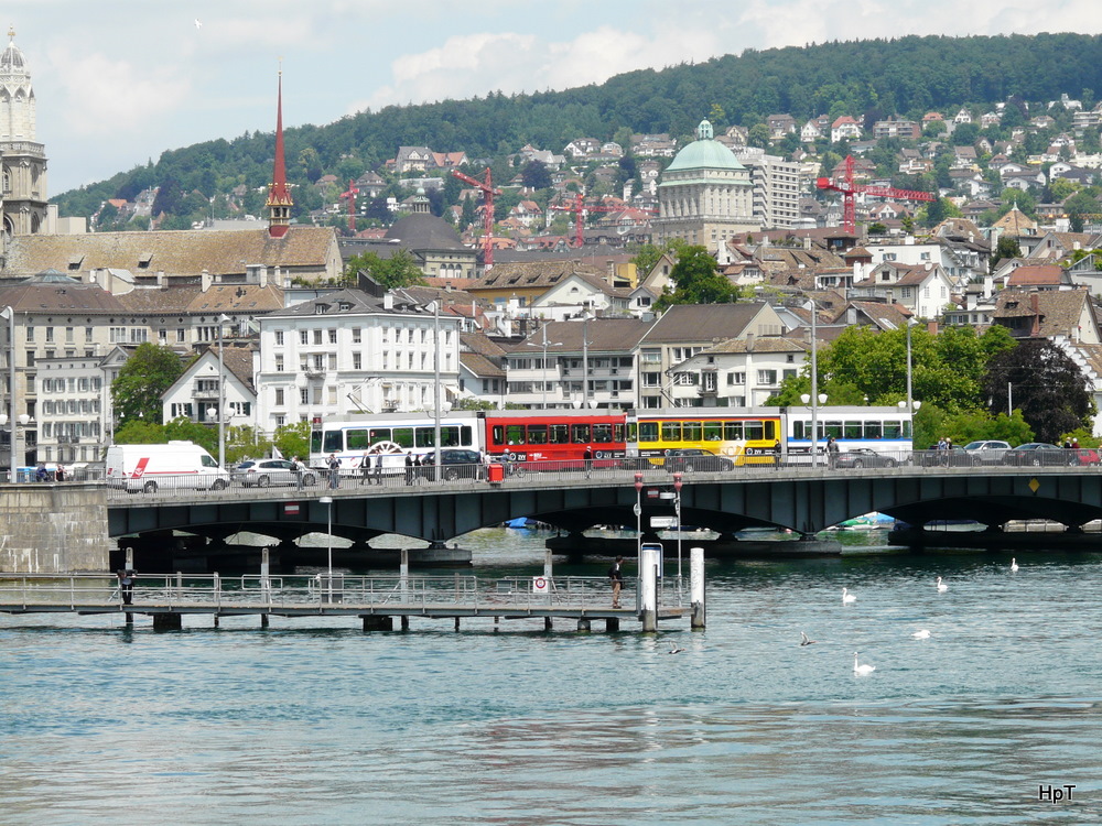 VBZ - Be 4/6 2051 mit Beiwagen B 2315 unterwegs mit Werbung fr den ffentlichen Verkehr in der Region Zrich am 10.06.2011
