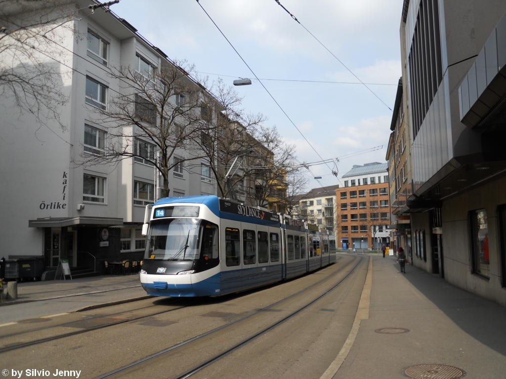 VBZ Nr. 3057 (Be 5/6 Cobra) am 8.4.2010 beim Sternen Oerlikon.