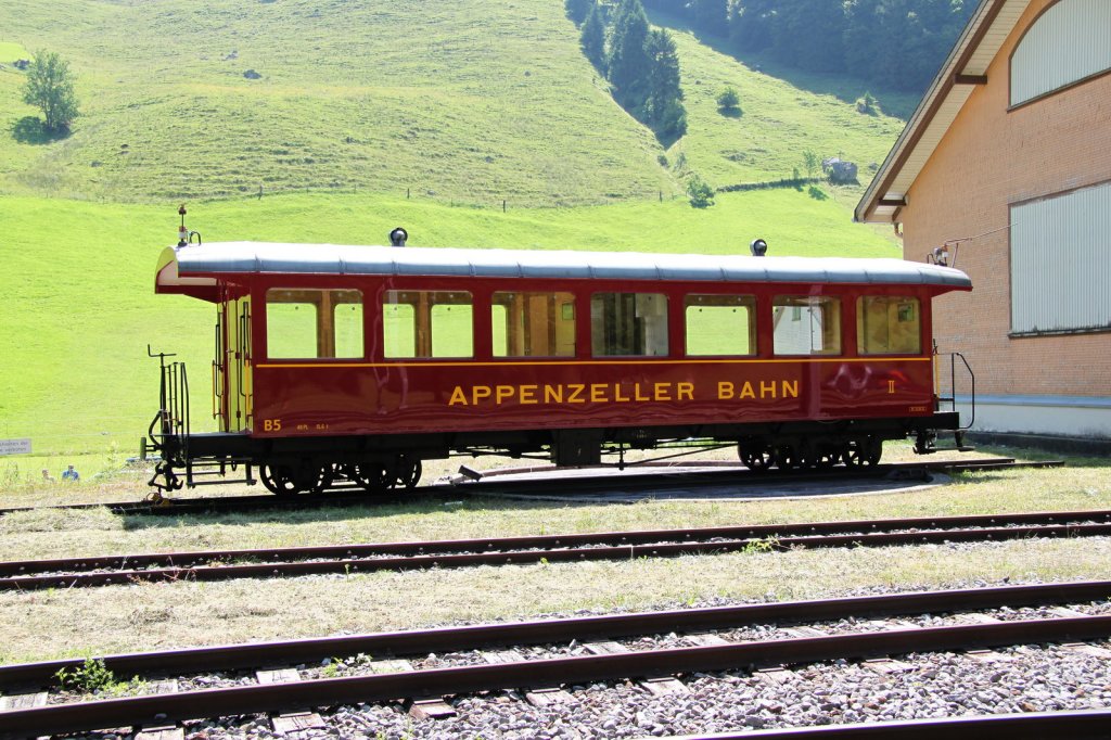 Verein historische Appenzeller Bahnen(AG2) Personenwagen B5 von 1886.Wasserauen 16.07.13