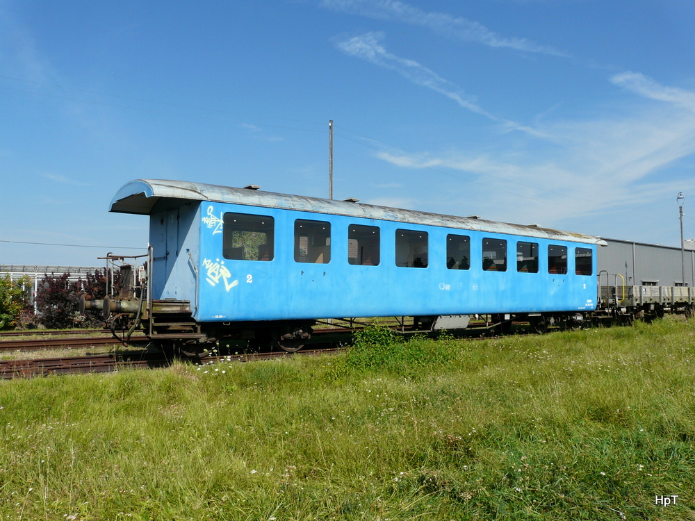 Verein Seetaler - Abgestellter Personenwagen B 503 ( ex OeBB / SBB )in Ramsen am 12.08.2012