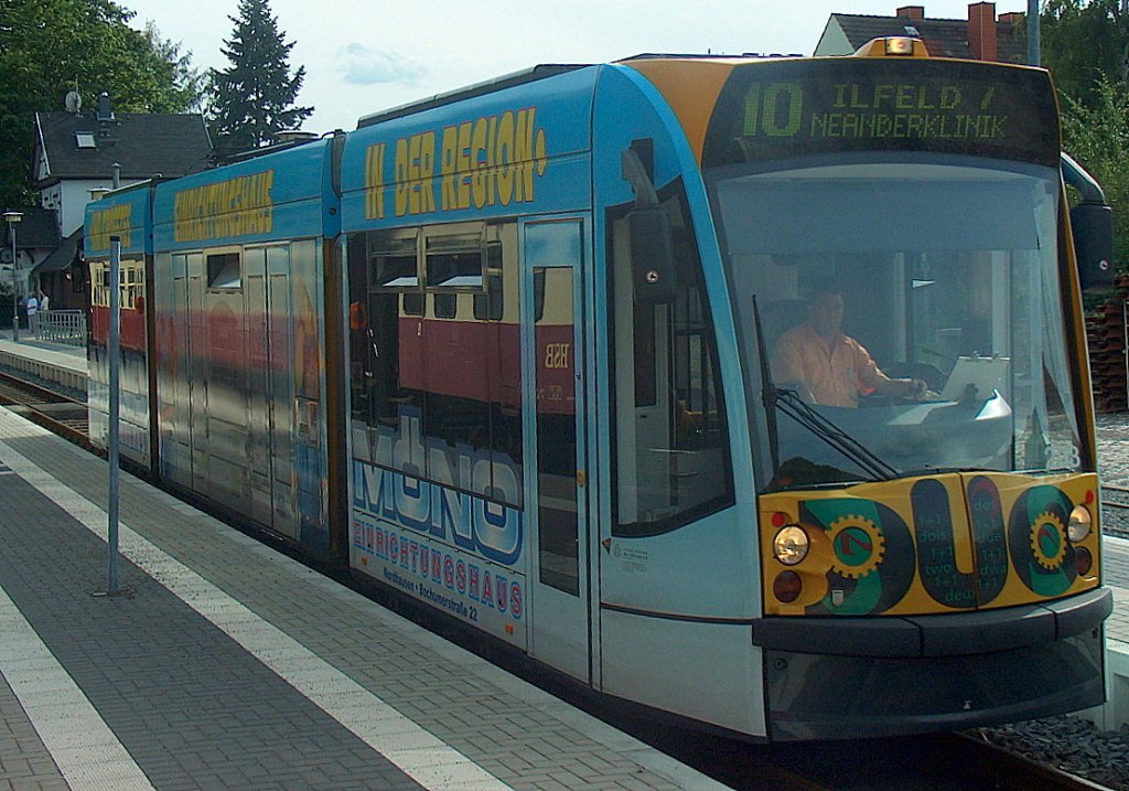 Verkehrsbetriebe Nordhausen 203 als Linie 10 vom Krankenhaus Nordhausen nach Ilfeld/Neanderklinik, im Bf Ilfeld; 11.08.2008