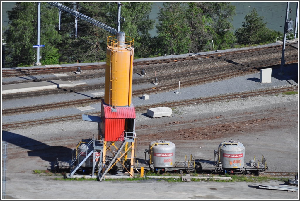 Verladeanlage im Kieswerk Reichenau fr Ucs (Mohrenkpfe) der RhB. (26.06.2011)