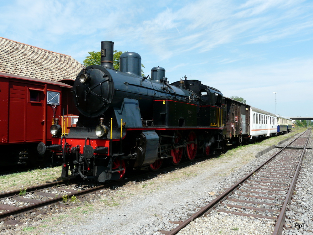 VES + BD&S - Dampfzug mit der Eb 3/5 9 im Deutschen Arlen-Rielasingen am 12.08.2012