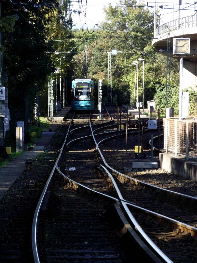 VGF S-Wagen in der Wendeanlage in Ginnheim am 15.10.11
