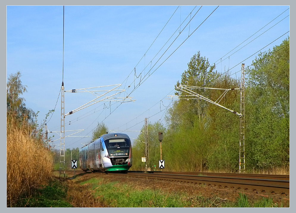 Vogtlandexpress in Richtung Berlin bei Elsterwerda, Mai 2010