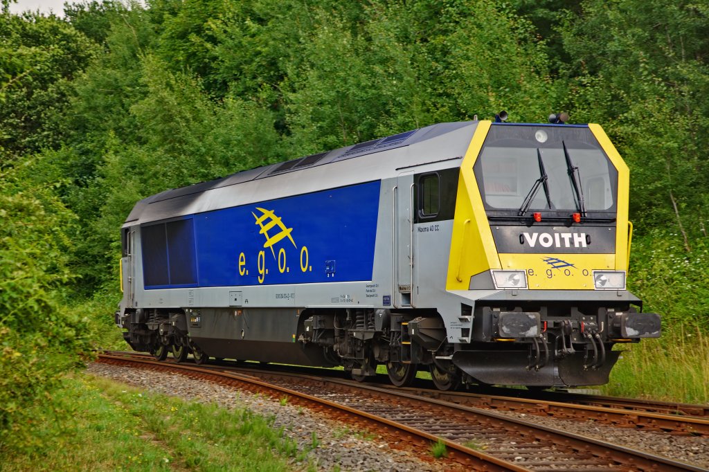 Voith Maxima 40 CC von e.g.o.o an der Abzweigstelle Kiel Gaarden-Sd Richtung Kleinbahnhof Kiel-Sd.