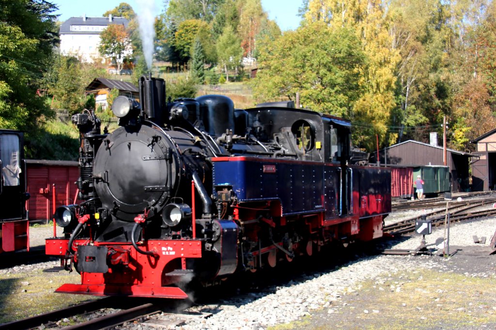 Vom 01.bis 03.10.2011 fand auf der Prenitztalbahn das Herbstdampffest statt.Als Gastlok stand die Aquarius C unter Dampf. 